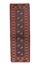  67X196 Turkaman Teppich Läufer Dunkelrot/Schwarz Persien/Iran Carpetvista