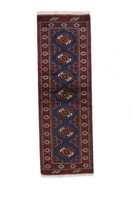  Turkaman Szőnyeg 68X196 Perzsa Gyapjúszőnyeg Fekete Kicsi Carpetvista