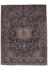  Perzisch Mashad Fine Vloerkleed 297X394 Zwart/Donkerrood Carpetvista