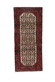  Orientalisk Asadabad 86X200 Hallmatta Svart/Mörkröd Ull, Persien/Iran Carpetvista
