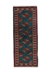 83X202 Alfombra Turkaman Oriental De Pasillo Negro/Marrón (Lana, Persia/Irán) Carpetvista