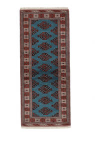  Persialainen Turkaman Matot 83X196 Musta/Tummanpunainen Carpetvista