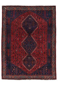 Tappeto Orientale Shiraz 214X290 Nero/Rosso Scuro (Lana, Persia/Iran)