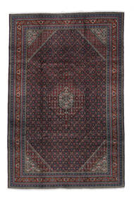 198X297 絨毯 アルデビル オリエンタル ブラック/ダークレッド (ウール, ペルシャ/イラン) Carpetvista
