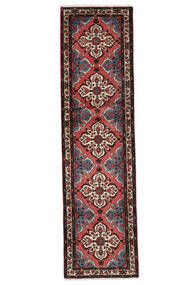 絨毯 オリエンタル ルドバー 75X280 廊下 カーペット ブラック/ダークレッド (ウール, ペルシャ/イラン)