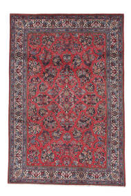  Orientalsk Sarough Teppe 205X313 Mørk Rød/Svart Ull, Persia/Iran Carpetvista