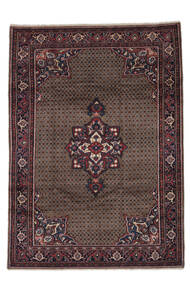  Hamadan Rug 200X282 Persian Wool Black/Brown Carpetvista