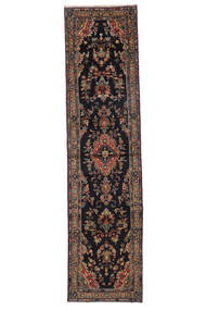 Mehraban Rug 90X348 Runner
 Black/Brown Wool, Persia/Iran Carpetvista