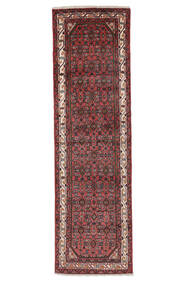 絨毯 オリエンタル ホセイナバード 84X286 廊下 カーペット ダークレッド/ブラック (ウール, ペルシャ/イラン)