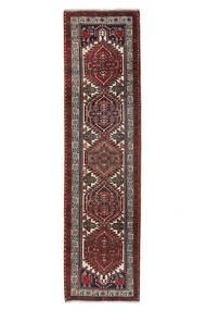 Ardebil Teppich 77X288 Läufer Schwarz/Dunkelrot Wolle, Persien/Iran Carpetvista