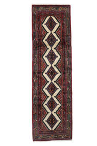  Orientalischer Asadabad Teppich 84X288 Läufer Schwarz/Dunkelrot (Wolle, Persien/Iran)