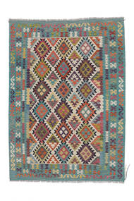 絨毯 オリエンタル キリム アフガン オールド スタイル 176X244 ブラック/ダークグレー (ウール, アフガニスタン)