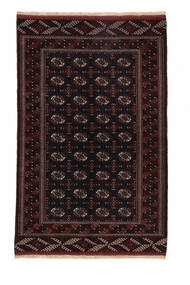 140X214 絨毯 オリエンタル トルクメン ブラック/茶色 (ウール, ペルシャ/イラン) Carpetvista