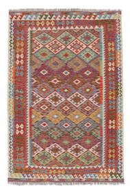 Kelim Afghan Old Style Tæppe 169X250 Mørkerød/Brun Uld, Afghanistan Carpetvista