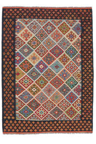 175X238 Kelim Afghan Old Style Matot Matto Itämainen Tummanpunainen/Musta (Villa, Afganistan) Carpetvista