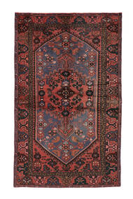  Hamadan Rug 134X219 Persian Wool Black/Dark Red Small Carpetvista