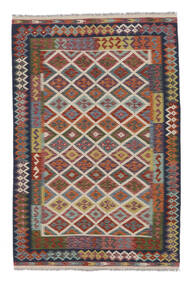 165X250 Kelim Afghan Old Style Matta Orientalisk Mörkröd/Svart (Ull, Afghanistan) Carpetvista