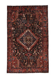 Nahavand Rug 148X237 Black/Dark Red Wool, Persia/Iran Carpetvista