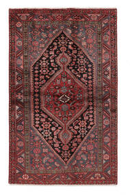 133X215 絨毯 オリエンタル ハマダン ダークレッド/ブラック (ウール, ペルシャ/イラン) Carpetvista