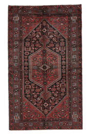 絨毯 ペルシャ ハマダン 150X253 ブラック/ダークレッド (ウール, ペルシャ/イラン)