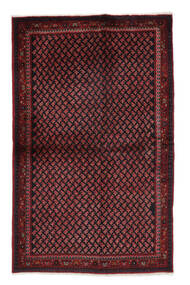 135X215 絨毯 ハマダン オリエンタル ブラック/ダークレッド (ウール, ペルシャ/イラン) Carpetvista