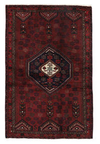 123X187 Tappeto Orientale Hamadan Nero/Rosso Scuro (Lana, Persia/Iran) Carpetvista