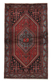 絨毯 ペルシャ ハマダン 137X232 ブラック/ダークレッド (ウール, ペルシャ/イラン)