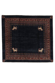 絨毯 ペルシャ ギャッベ キャシュクリ 198X216 正方形 ブラック (ウール, ペルシャ/イラン)
