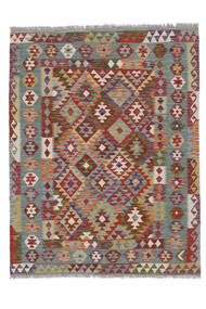 絨毯 オリエンタル キリム アフガン オールド スタイル 150X196 ダークレッド/ダークグレー (ウール, アフガニスタン)