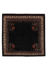 192X194 絨毯 ギャッベ キャシュクリ モダン 正方形 ブラック/茶色 (ウール, ペルシャ/イラン) Carpetvista