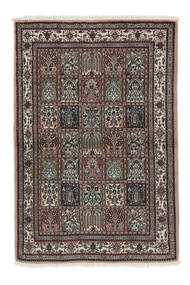 97X144 絨毯 ムード オリエンタル ブラック/茶色 (ウール, ペルシャ/イラン) Carpetvista
