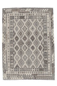  Orientalisk Kelim Afghan Old Style Matta 173X235 Brun/Ljusgrå Ull, Afghanistan Carpetvista