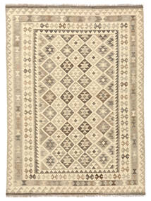  Orientalsk Kelim Afghan Old Style Tæppe 176X244 Orange/Lysegrå Uld, Afghanistan Carpetvista