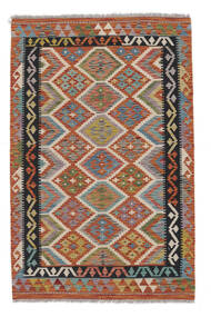 Kelim Afghan Old Stil Teppich 120X184 Braun/Dunkelrot Wolle, Afghanistan Carpetvista
