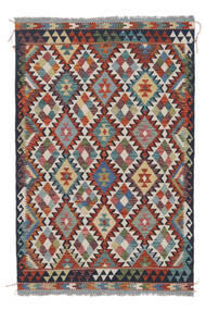 125X191 Kelim Afghan Old Style Matot Matto Itämainen Tummanpunainen/Musta (Villa, Afganistan) Carpetvista