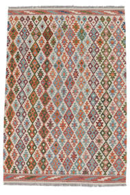 134X194 Kilim Afghan Old Style Rug Oriental Brown/Dark Red (Wool, Afghanistan) Carpetvista