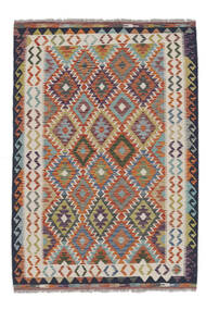 絨毯 オリエンタル キリム アフガン オールド スタイル 124X180 茶色/ライトグレー (ウール, アフガニスタン)