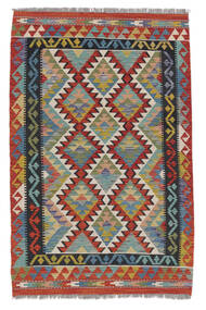 119X187 絨毯 オリエンタル キリム アフガン オールド スタイル 茶色/ダークレッド (ウール, アフガニスタン) Carpetvista