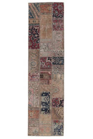 絨毯 パッチワーク 81X308 廊下 カーペット 茶色/ブラック (ウール, ペルシャ/イラン)