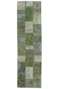  Patchwork - Persien/Iran 86X308 Vintage Persa Tapete Lã Verde/Verde Escuro Pequeno Carpetvista