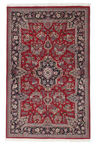  Persian Qum Kork/Silk Rug 127X203 Dark Red/Black Carpetvista