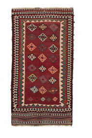 Alfombra Kilim Vintage 128X242 Rojo Oscuro/Negro (Lana, Persia/Irán)