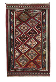 Dywan Kilim Vintage 179X290 Czarny/Ciemnoczerwony (Wełna, Persja/Iran)