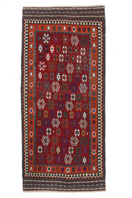 Tapis Kilim Vintage 126X274 De Couloir Rouge Foncé/Noir (Laine, Perse/Iran)