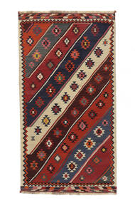  Kilim Vintage Rug 143X267 Vintage Persian Wool Black/Dark Red Small Carpetvista