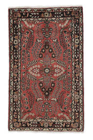 80X129 Lillian Teppe Orientalsk Svart/Mørk Rød (Ull, Persia/Iran) Carpetvista