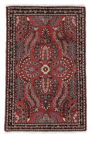 81X126 Lillian Teppe Orientalsk Svart/Mørk Rød (Ull, Persia/Iran) Carpetvista