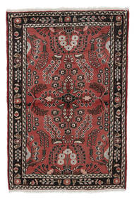 86X129 絨毯 オリエンタル リリアン ブラック/ダークレッド (ウール, ペルシャ/イラン) Carpetvista