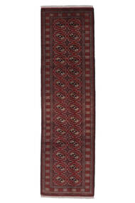 Tapis Turkaman 81X285 De Couloir Noir/Rouge Foncé (Laine, Perse/Iran)