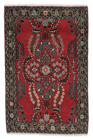  Orientalisk Lillian Matta 80X132 Svart/Mörkröd Ull, Persien/Iran Carpetvista